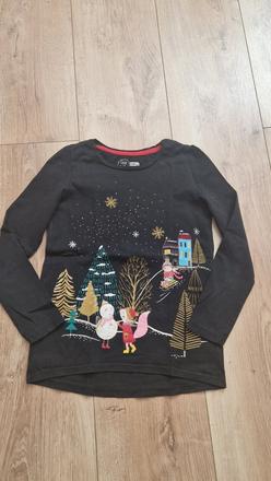 Vianočné tričko s dlhým rukávom veľ. 128 cm., 128