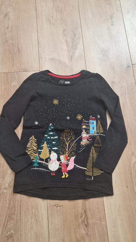 Vianočné tričko s dlhým rukávom veľ. 128 cm., 128