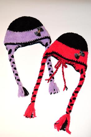 Háčkovaná čiapočka s mašličkou, 56 - 158