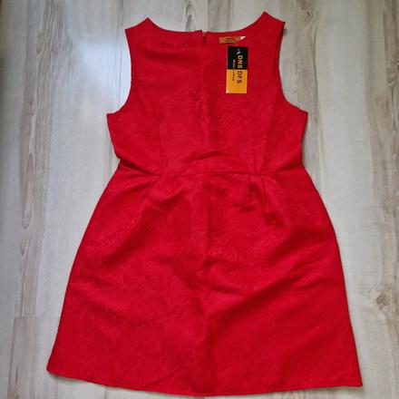 Červené kvetované šaty l, l