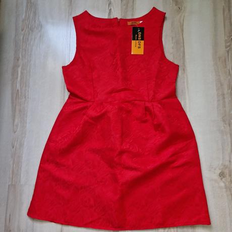 Červené kvetované šaty l, l