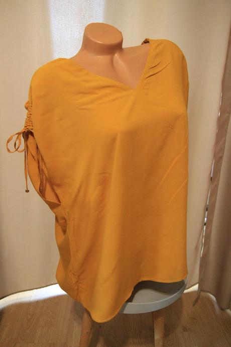 Viskózový horčicový top, xxl, xxl