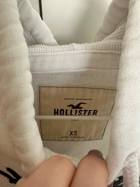 Hollister biela mikina s kapucňou xs, hollister,xs
