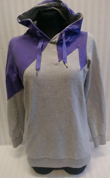 Sivo fialová mikina s kapucňou, zimstern, m