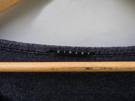 Čierno strieborné tričko, sisley,xl