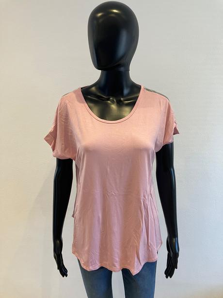 Dámske tričko s výstrihom na chrbte ružové, l / m / s / xl