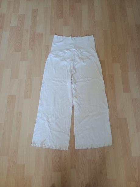 Kulotky - nohavice tehotenské béžové hm veľkosť l, h&m,l