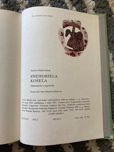 Snehobiela košeľa-prvé vyd.1981,