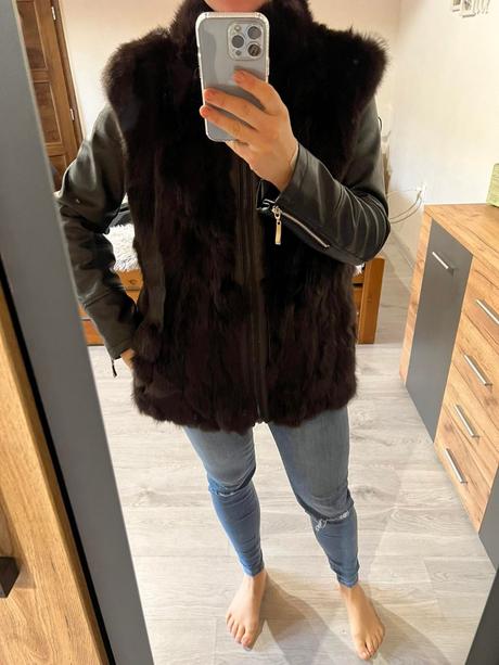 House of gilet rabbit luxusna kozusinova vesta, l