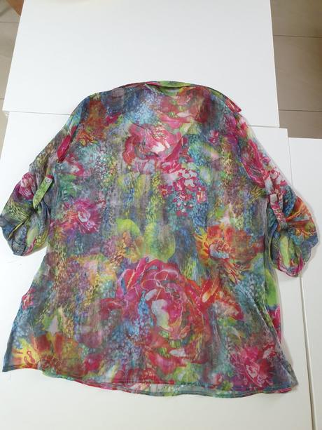 Viacfarebná tenká blúzka, tunika, xl