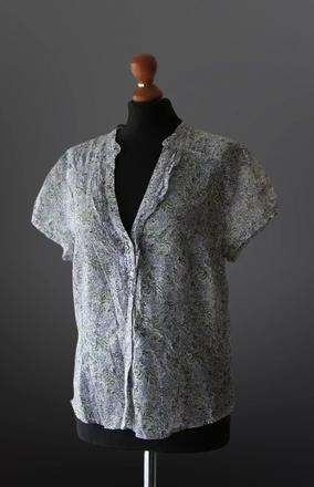 Ľahká vzorovaná blúzka s volánovým, zara,xl