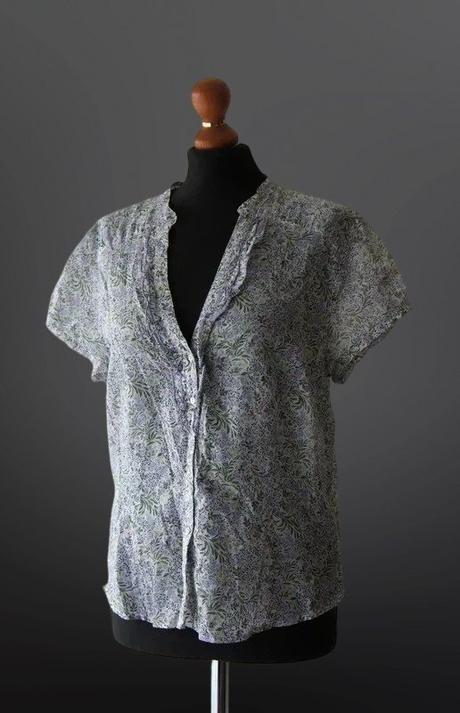 Ľahká vzorovaná blúzka s volánovým, zara,xl