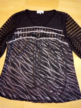 Čierne elegantné tričko 42, 42