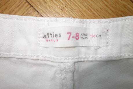 Biele šortky 7-8 rokov, 128