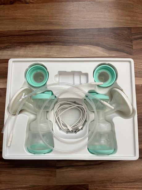 Elektrická dvojitá odsávačka mlieka+podprsenka,