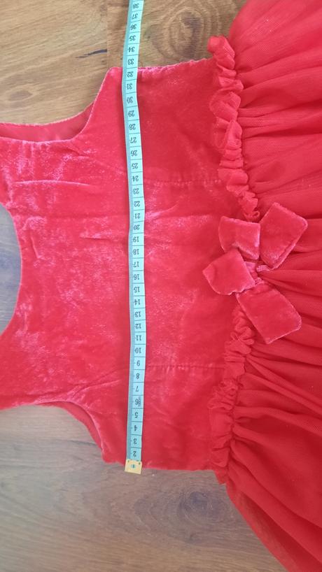 Vianočné šaty s mašličkou na páse, h&m,134