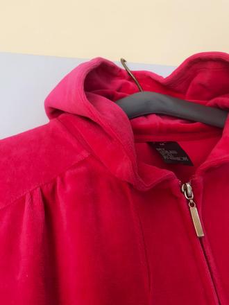 Zamatová mikina s krat. rukávom, m