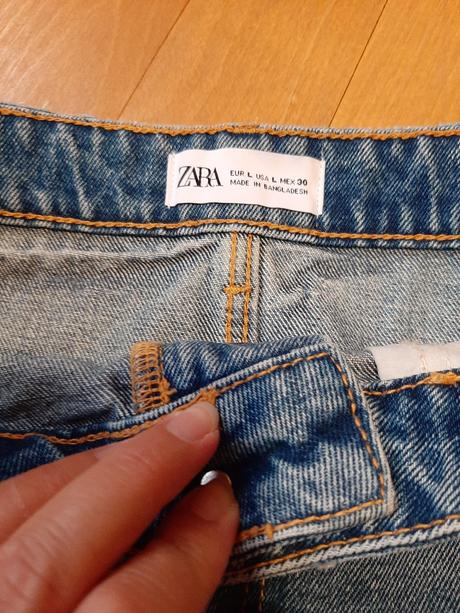 Riflova mini sukňa, zara,l