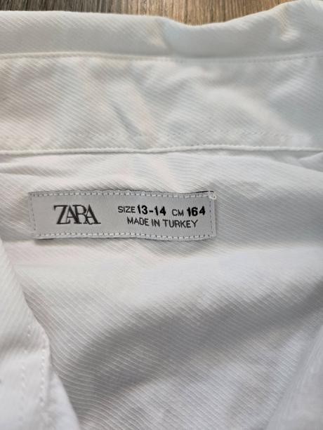 Chlapčenská biela košeľa, zara,158