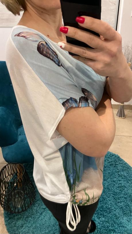 Vzorované tričko so sťahovacou šnúrkou, l / m / s