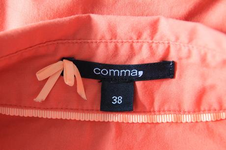 Oranžová bavlnená košeľa, comma, m, m