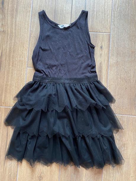 Čierne saty, h&m,146