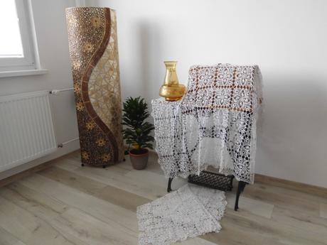 Obrus háčkovaný, malý+veľký, 