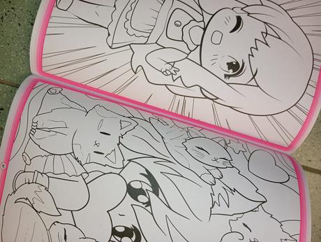 Manga kawaii color omaľovánka s nálepkami, 