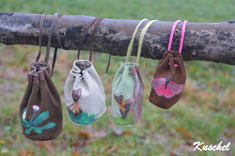 Maľované kožené vrecúška, 