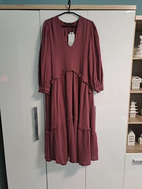 Zara mušelínové šaty oversize, zara
