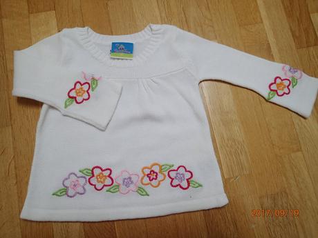 Vyšívaný svetrík 1x oblečený, topolino,86