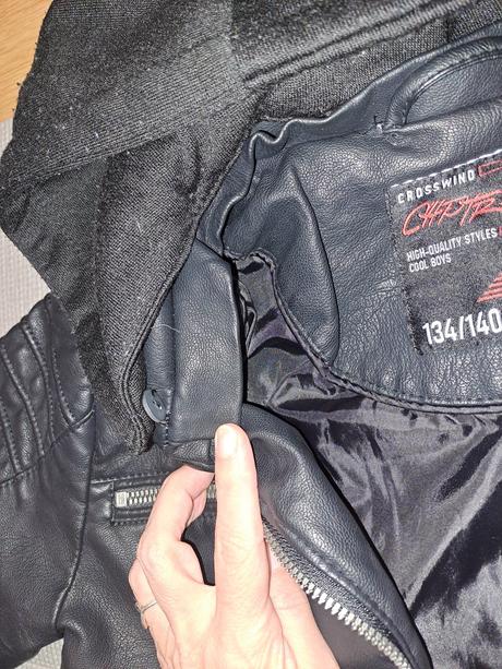 Koženková chlapčenská bunda, 140