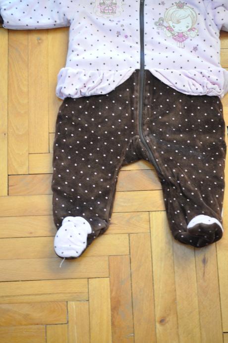 Dievčenská hrubá kombinéza na zimu do kočíka, 62