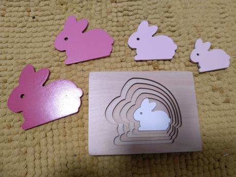 Viacvrstvové vkladacie puzzle zajačik, 