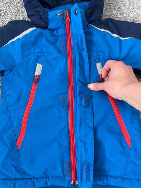 H&m bunda lyžiarska s kapucňou reflex.prvky 92, h&m,92