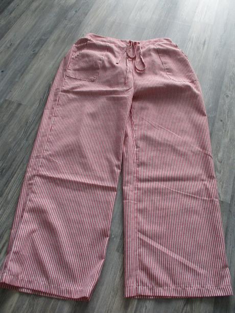 Široké pruhované nohavice, l