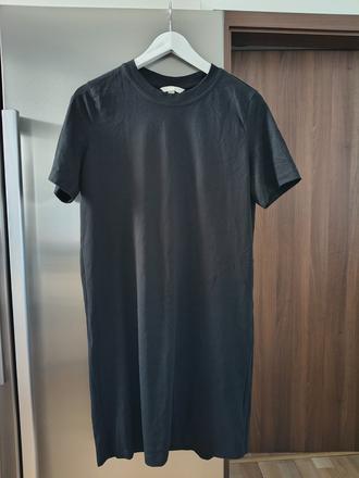 H&m voľné tričkové midi šaty m-l, h&m,m