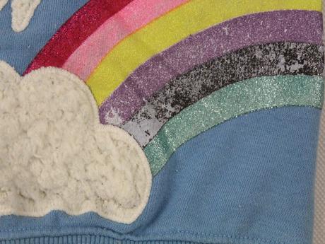 S dúhou a zajačikom mikina next veľ. 12-18 mes., next,86