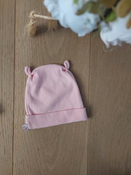 Tenka upletova čiapka - ružová, 62