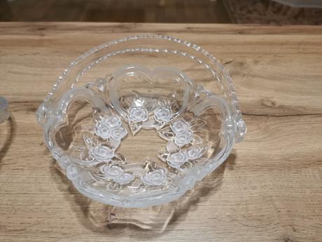 2x sklenené košíčky, 