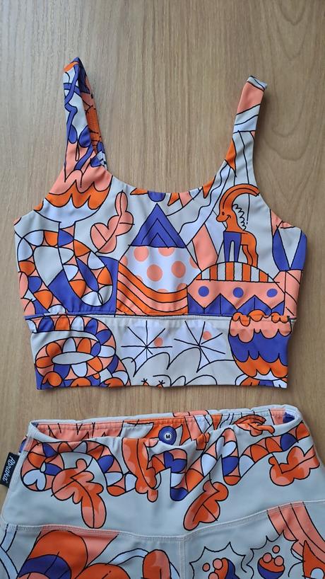 Elastické šortky + crop top abraka, m