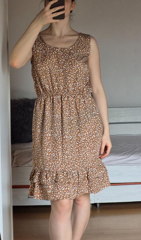 Hnedé elegantné letné šaty, 42