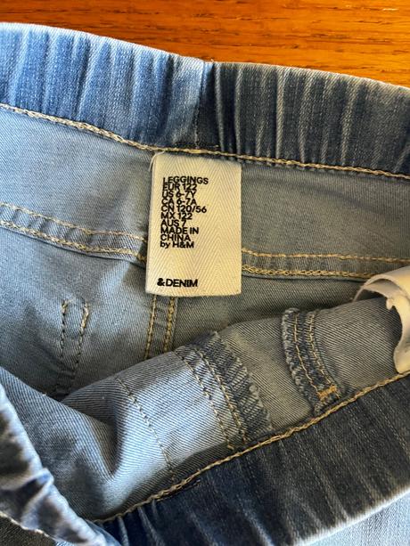 Riflové pohodlné jegginsy, h&m,122