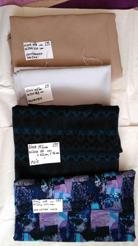 Flees, bavlna, šatovka (4 druhy),