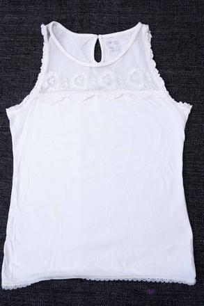 Bavlnené tričko s krajkou, veľ.38/40, esmara,38