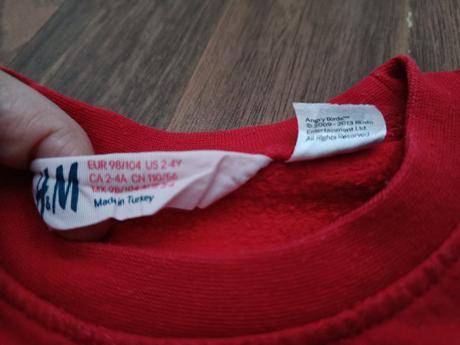 Muž tričiek angry birds, veľ. 98/104, h&m,98