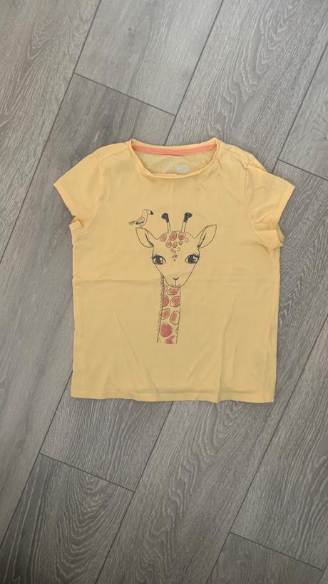 Žlté bavlnené tričko little kids 134 s motívom žir, 134