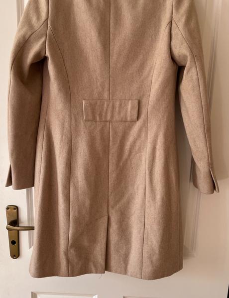 Béžový vlnený kabát, reserved, xs/34, reserved,xs