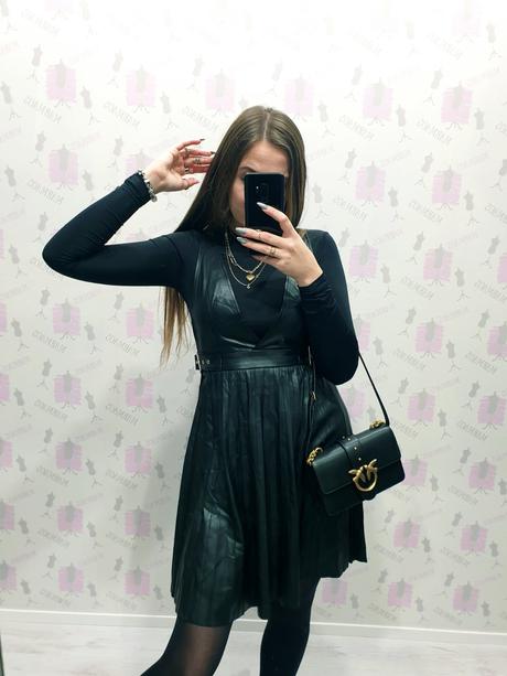 Koženkové šaty xs/s, orsay,xs