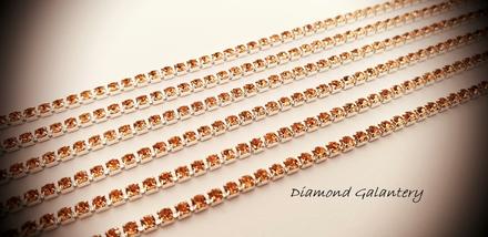 Štrasové retiazky - cena za 10 centimetrov, 